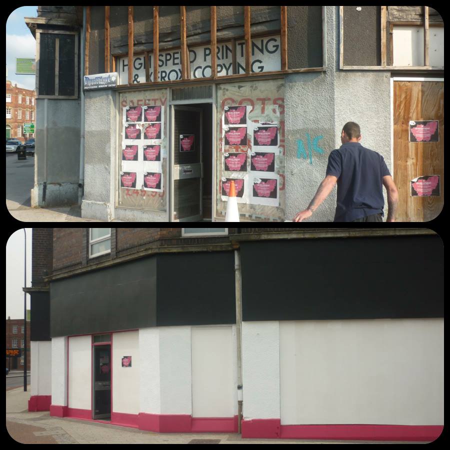 Before and after: from a dilapidated building given a complete facelift.